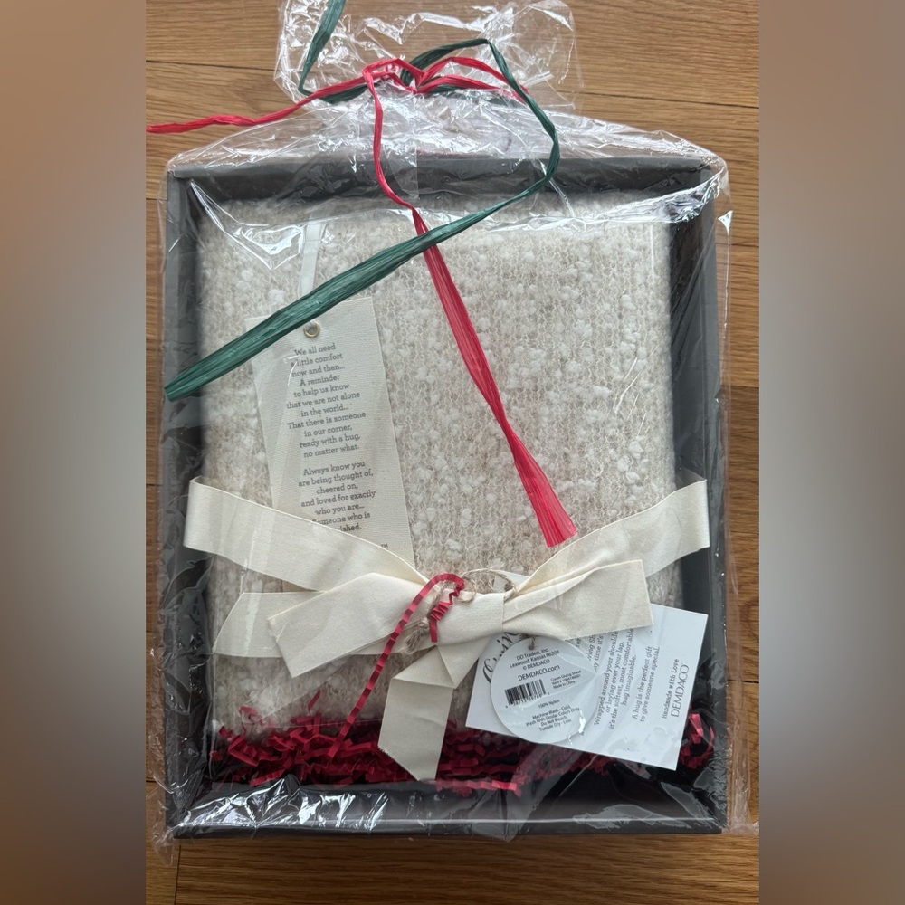 DEMDACO Giving Shawl Cream Bouclé Textured Wrap NIP